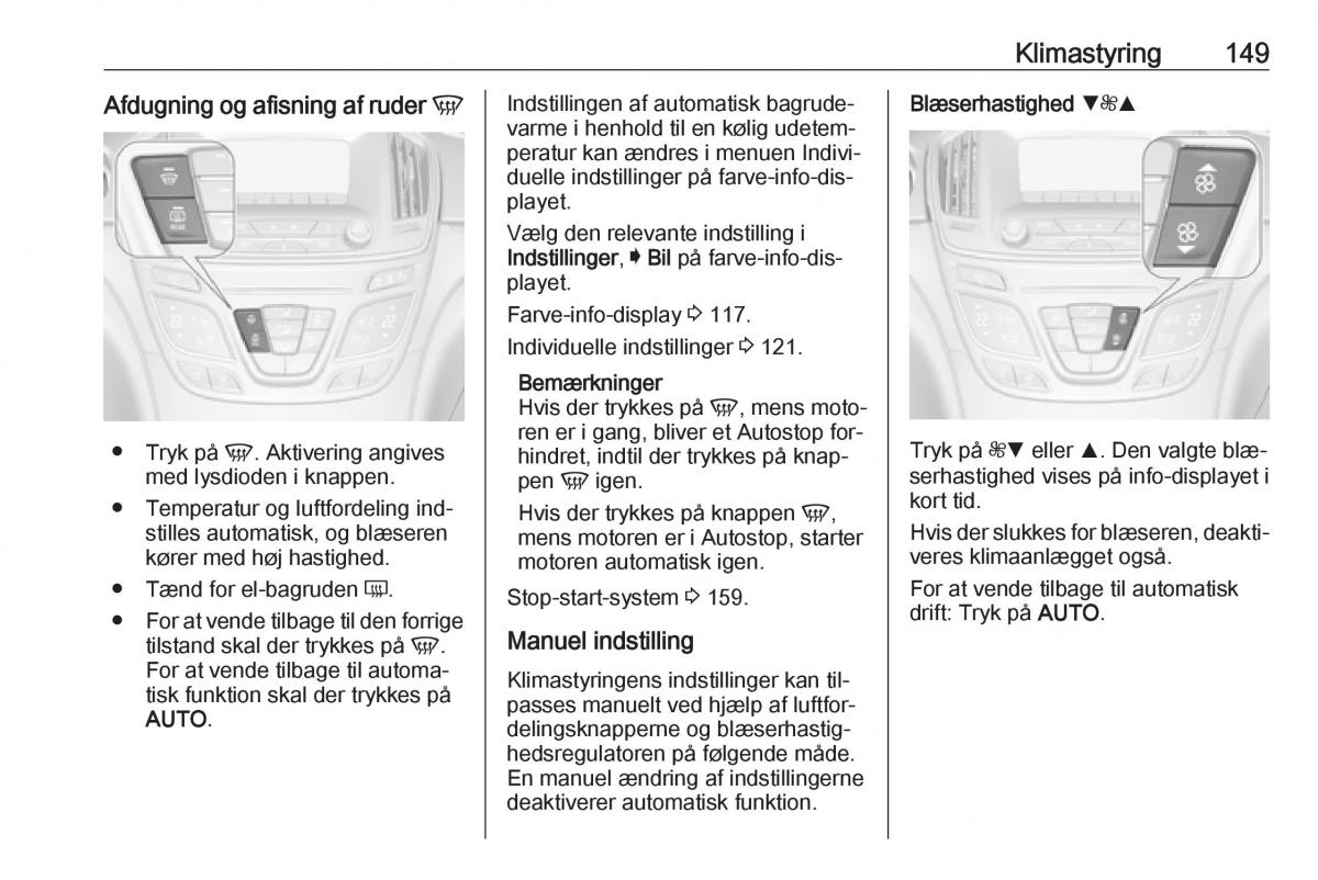 Opel Insignia A Bilens instruktionsbog / page 151