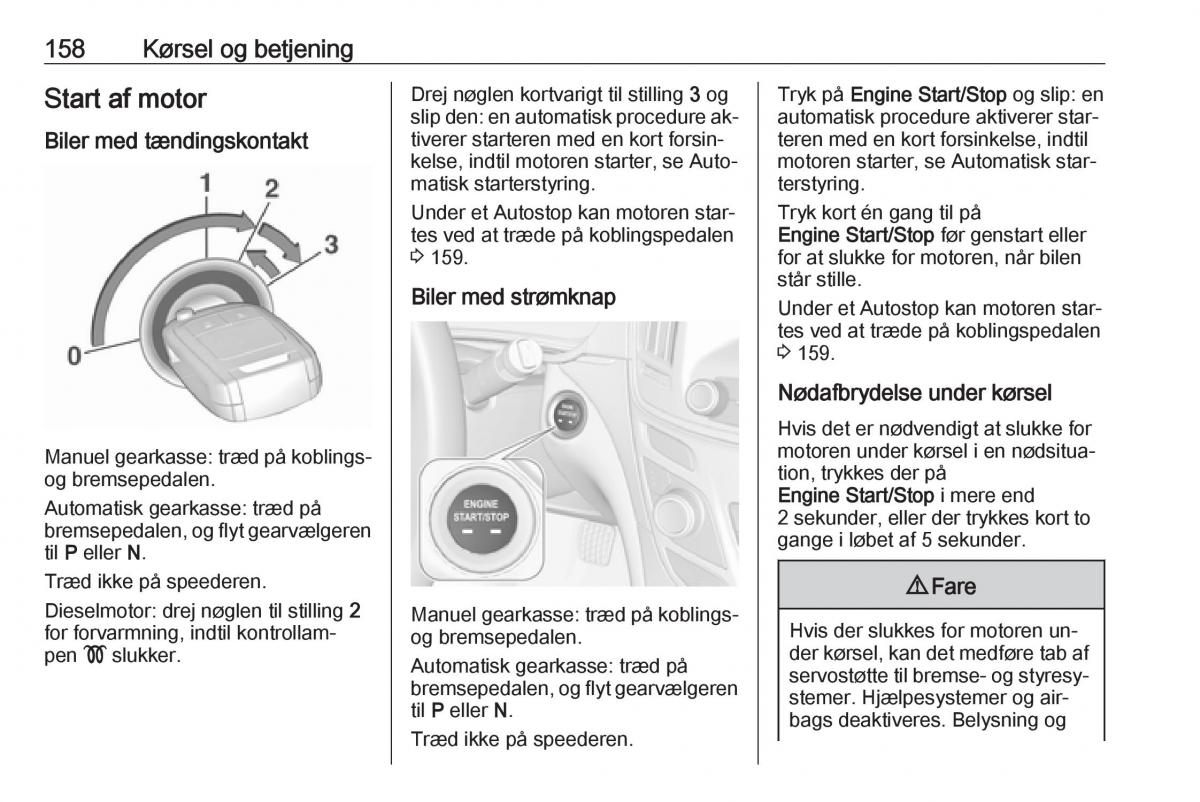 Opel Insignia A Bilens instruktionsbog / page 160