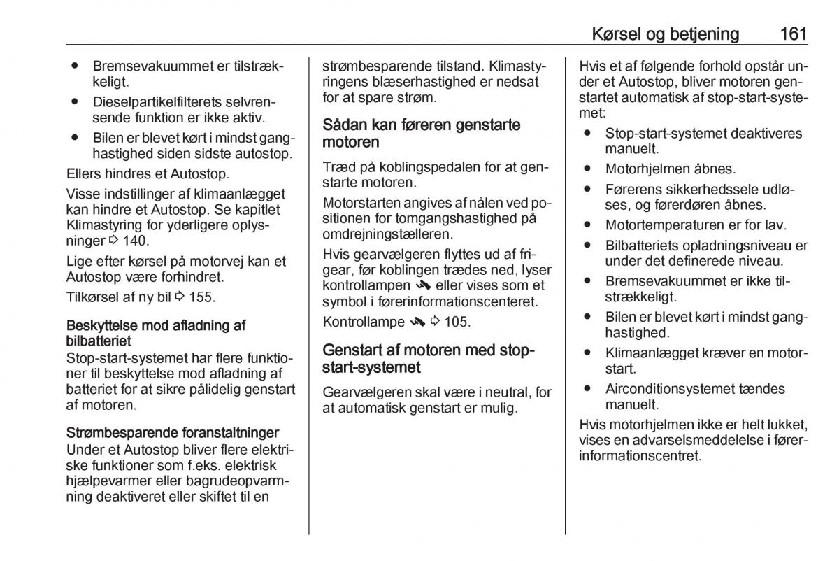 Opel Insignia A Bilens instruktionsbog / page 163