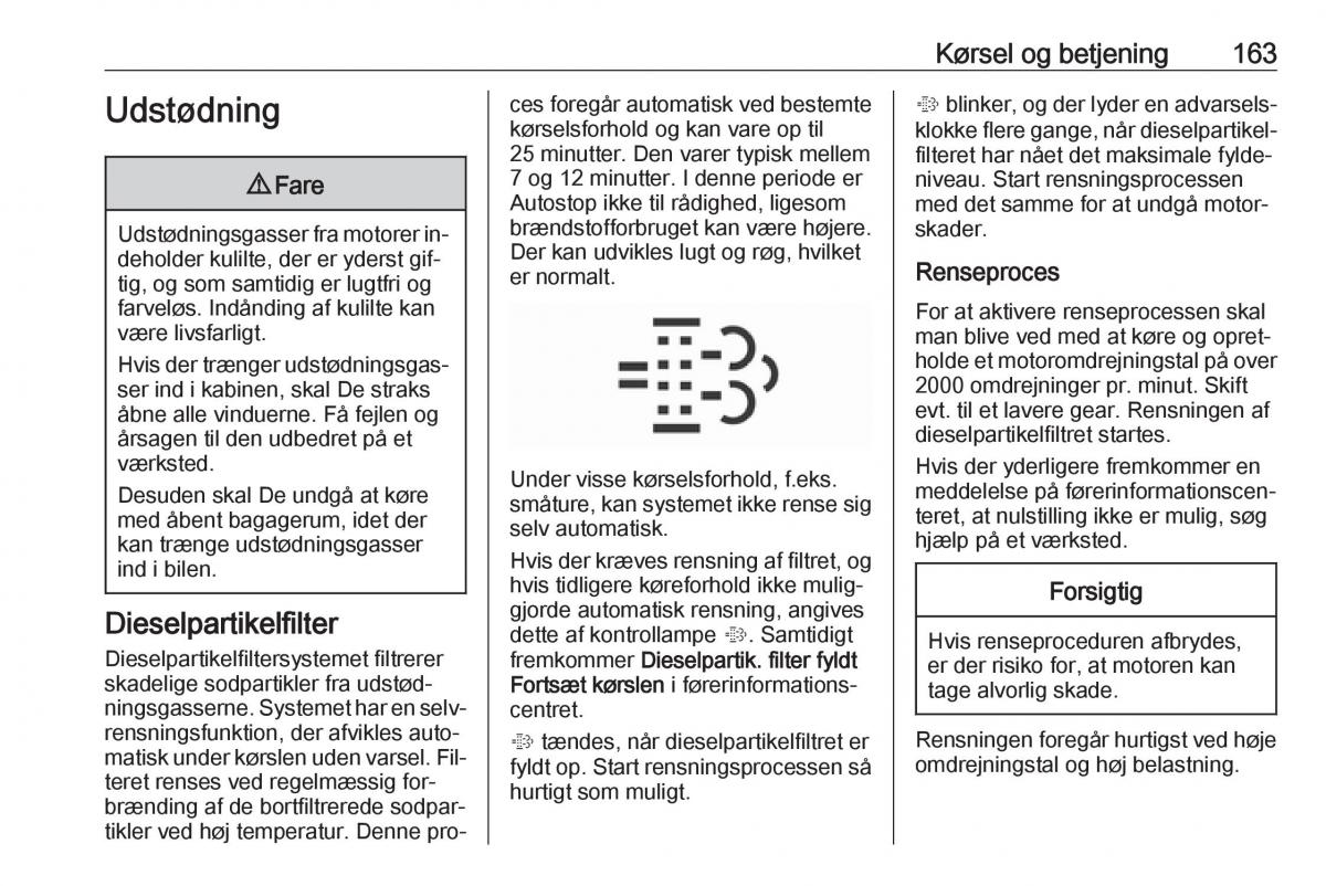 Opel Insignia A Bilens instruktionsbog / page 165