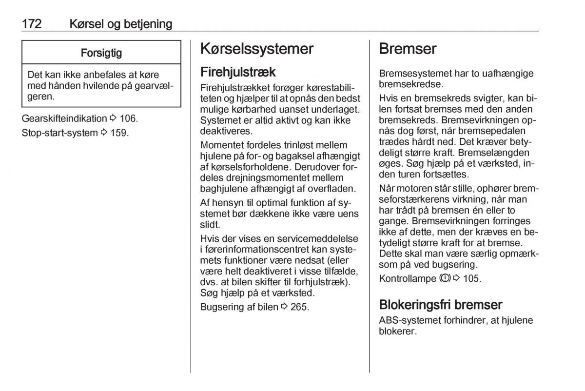 Opel Insignia A Bilens instruktionsbog / page 174