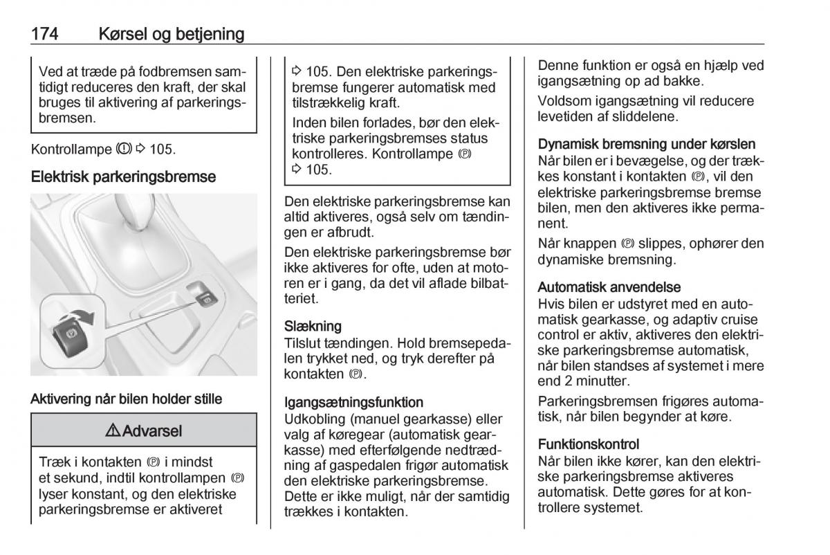 Opel Insignia A Bilens instruktionsbog / page 176