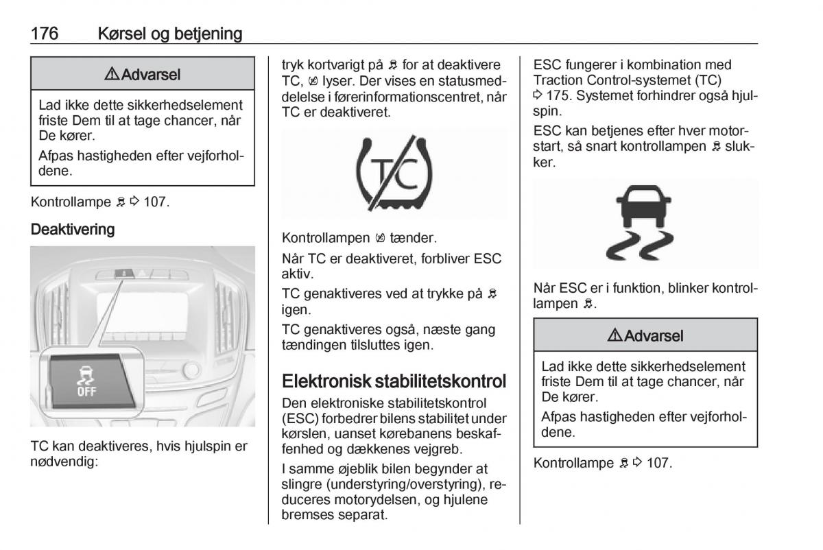 Opel Insignia A Bilens instruktionsbog / page 178