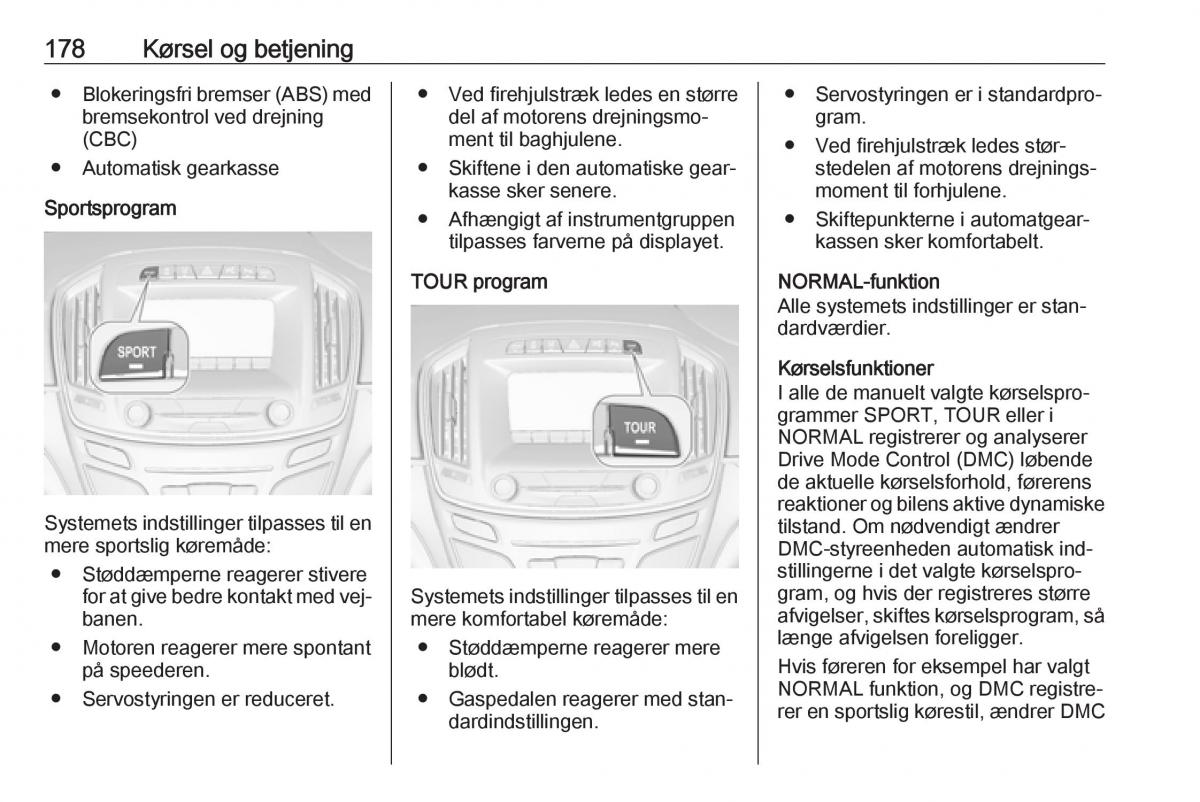 Opel Insignia A Bilens instruktionsbog / page 180