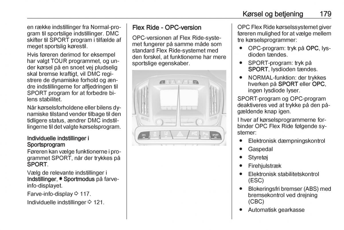 Opel Insignia A Bilens instruktionsbog / page 181