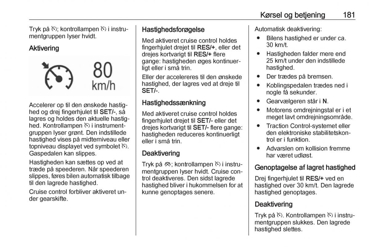 Opel Insignia A Bilens instruktionsbog / page 183