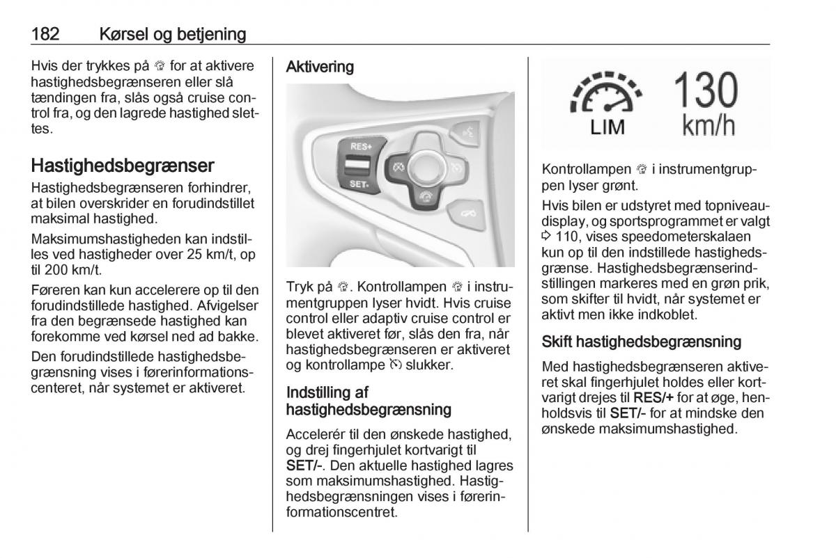 Opel Insignia A Bilens instruktionsbog / page 184