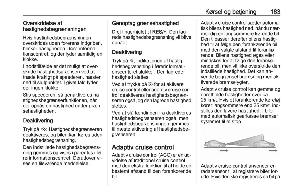 Opel Insignia A Bilens instruktionsbog / page 185