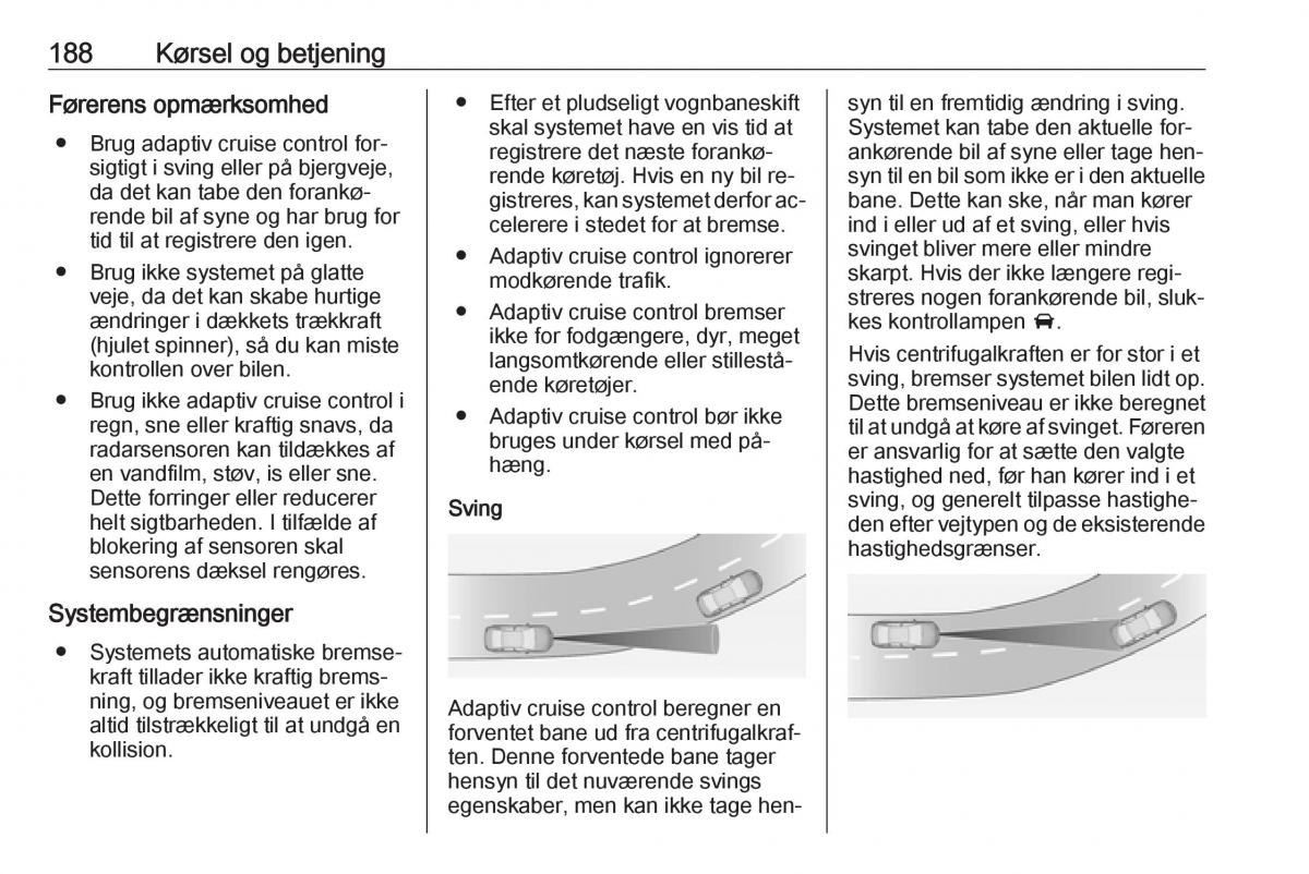 Opel Insignia A Bilens instruktionsbog / page 190