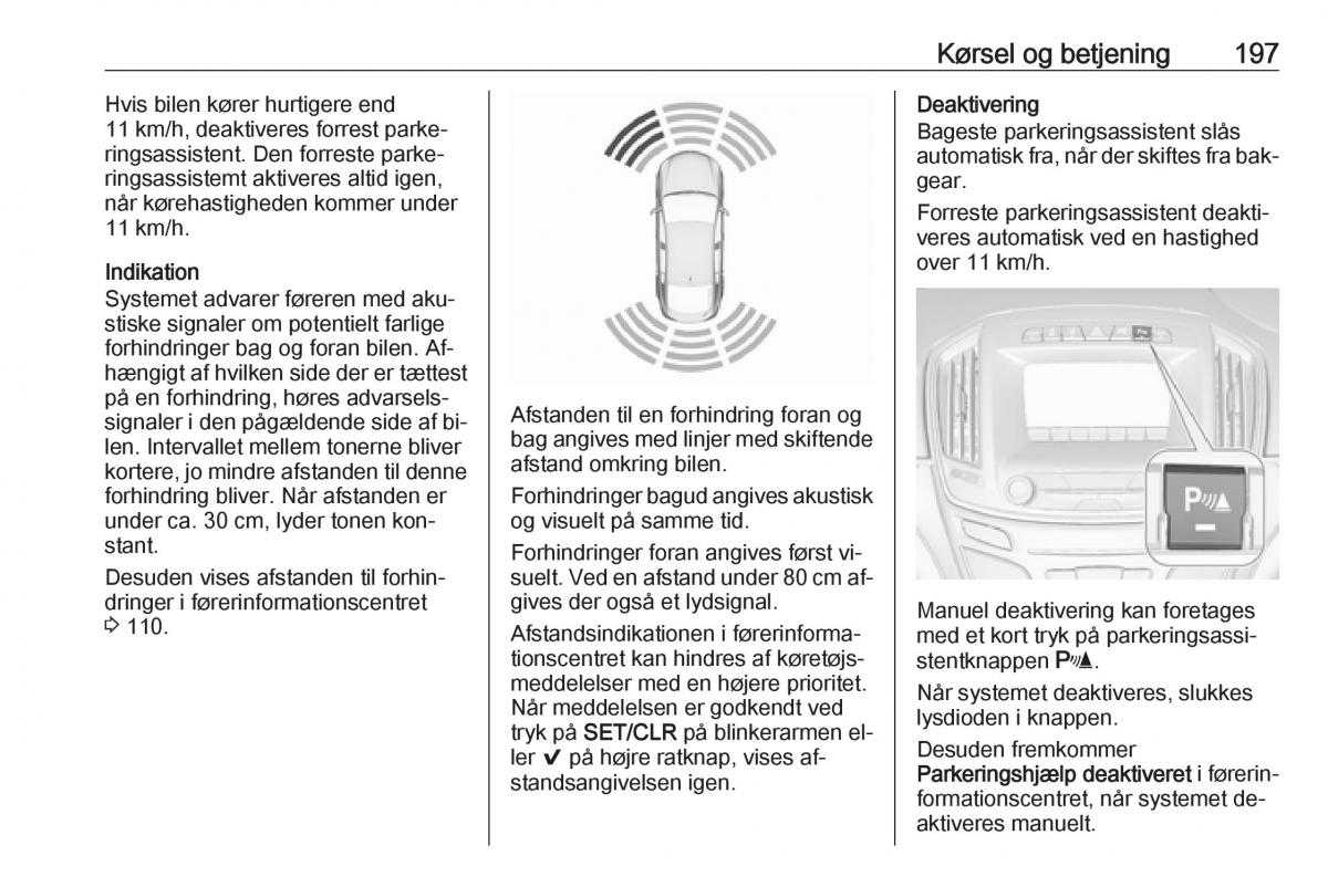 Opel Insignia A Bilens instruktionsbog / page 199