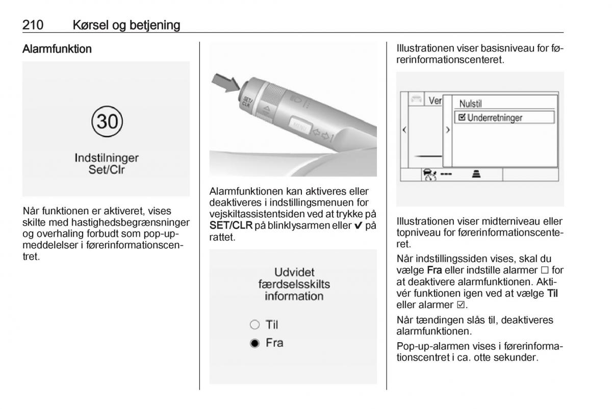 Opel Insignia A Bilens instruktionsbog / page 212