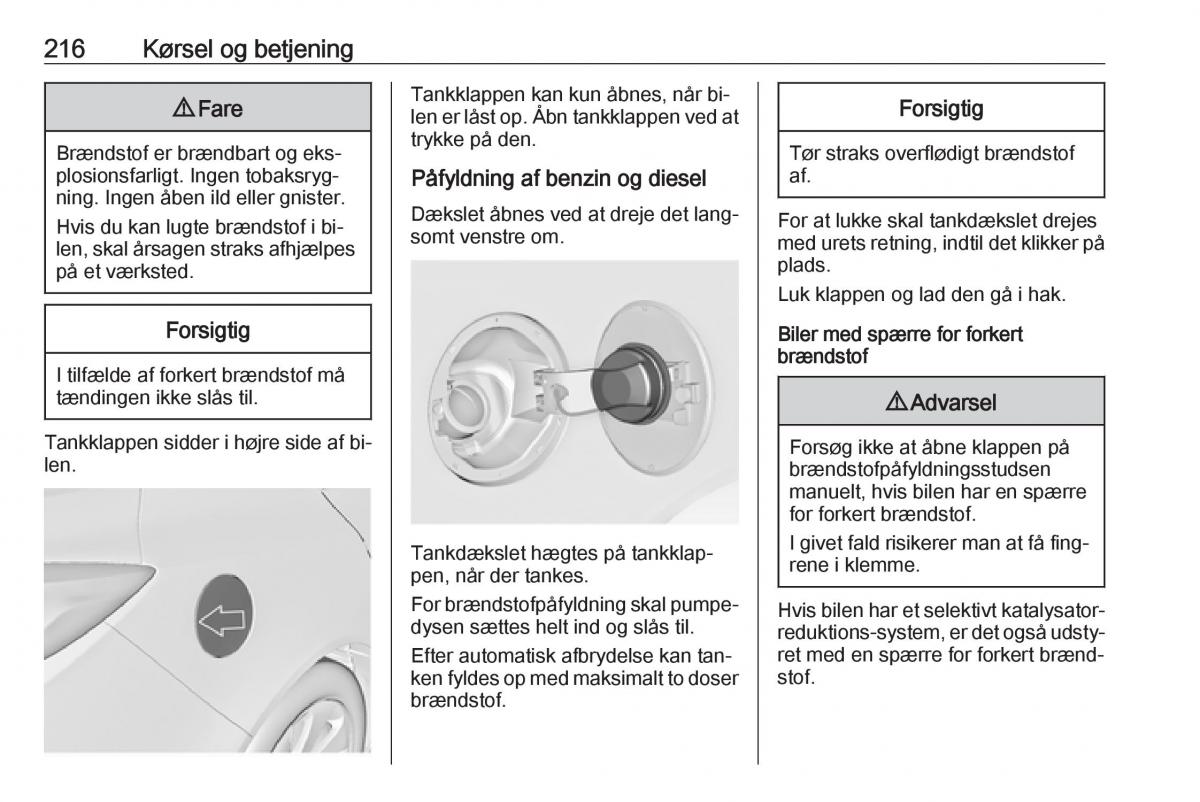 Opel Insignia A Bilens instruktionsbog / page 218