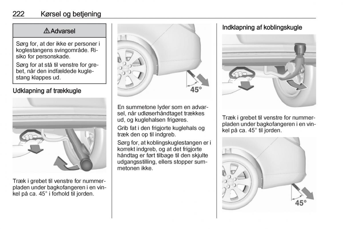 Opel Insignia A Bilens instruktionsbog / page 224