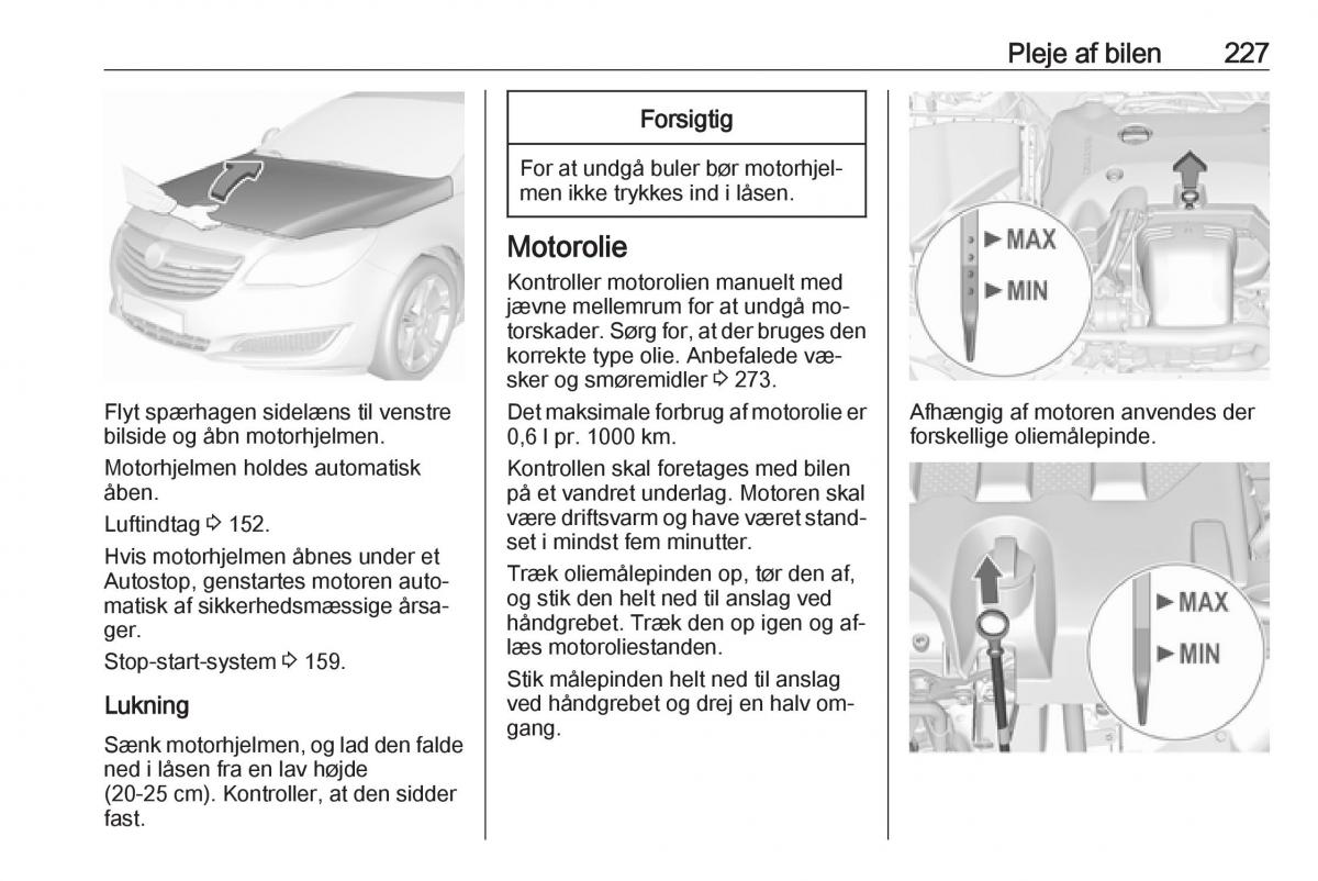 Opel Insignia A Bilens instruktionsbog / page 229