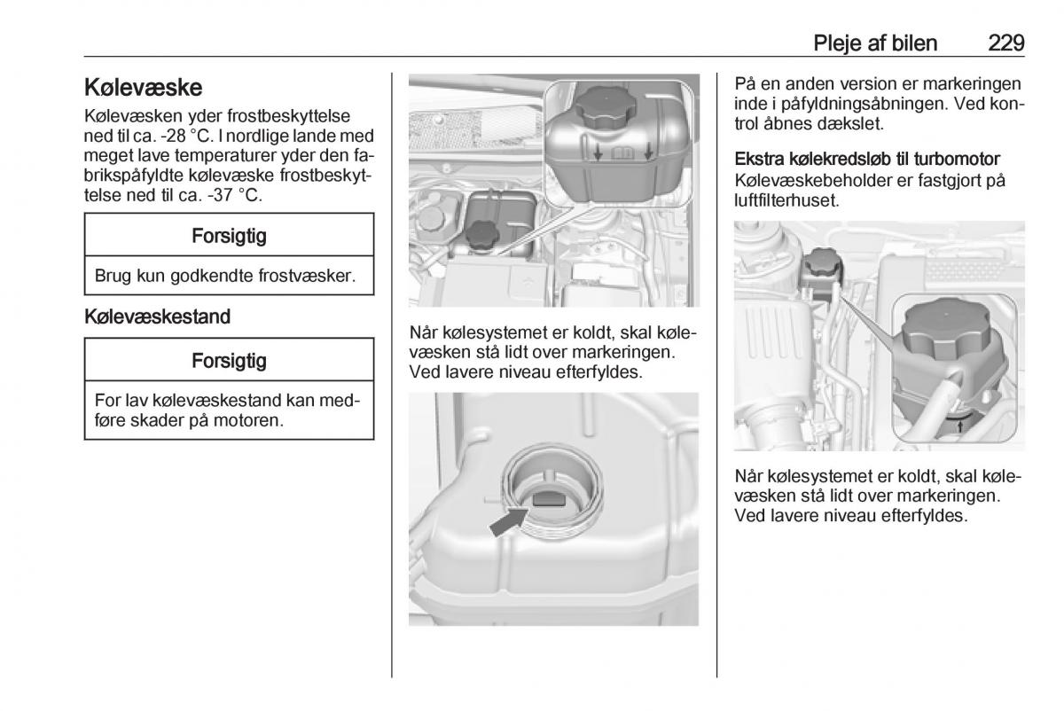 Opel Insignia A Bilens instruktionsbog / page 231