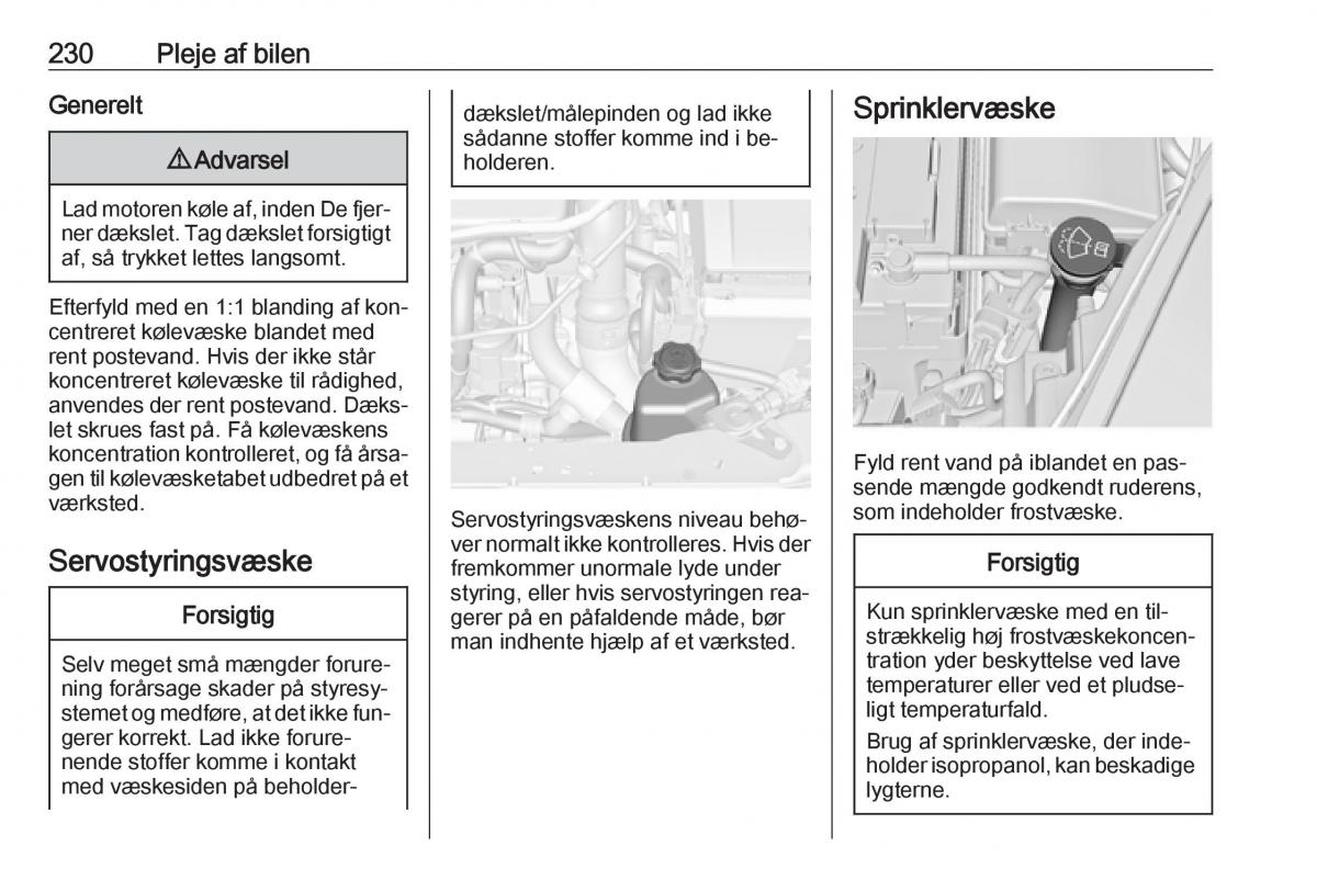 Opel Insignia A Bilens instruktionsbog / page 232