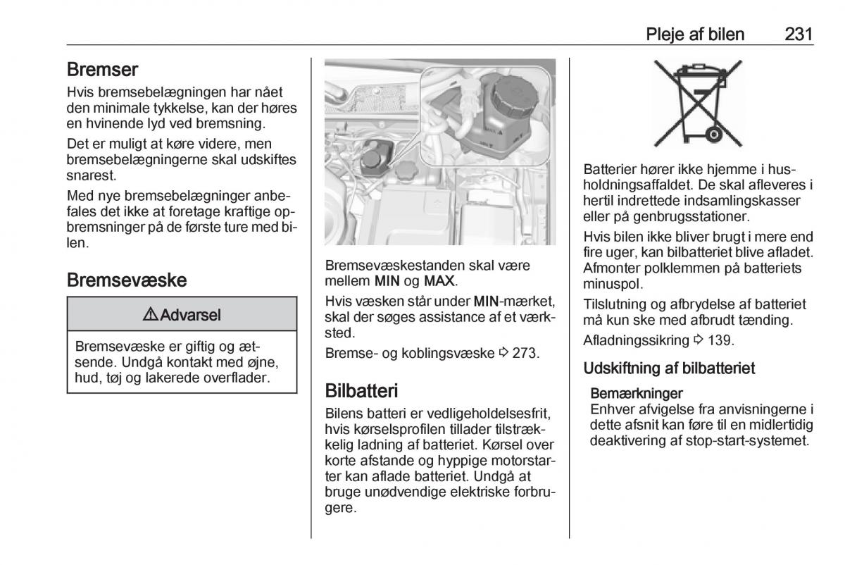 Opel Insignia A Bilens instruktionsbog / page 233