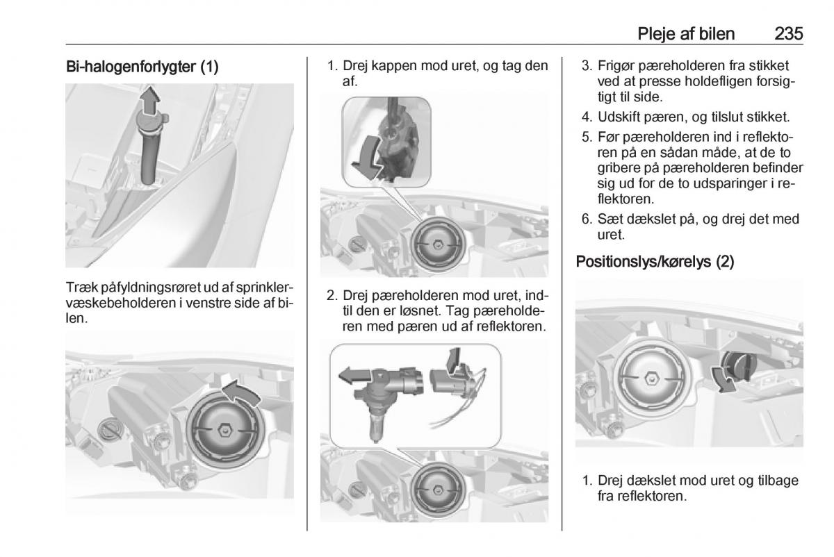 Opel Insignia A Bilens instruktionsbog / page 237