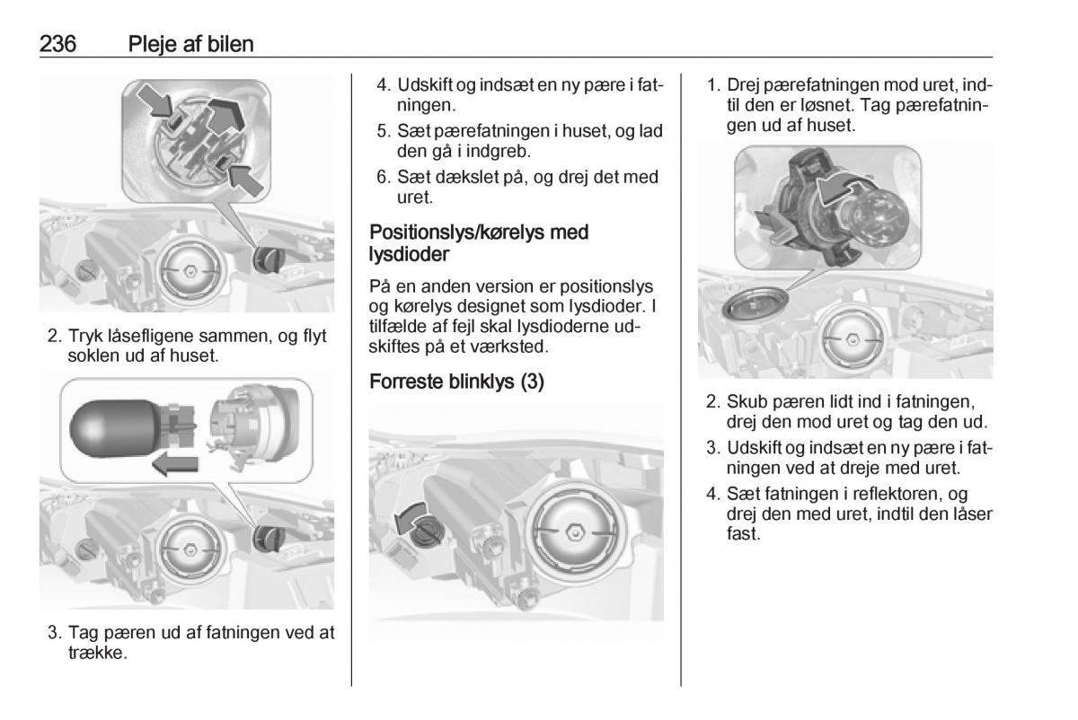 Opel Insignia A Bilens instruktionsbog / page 238