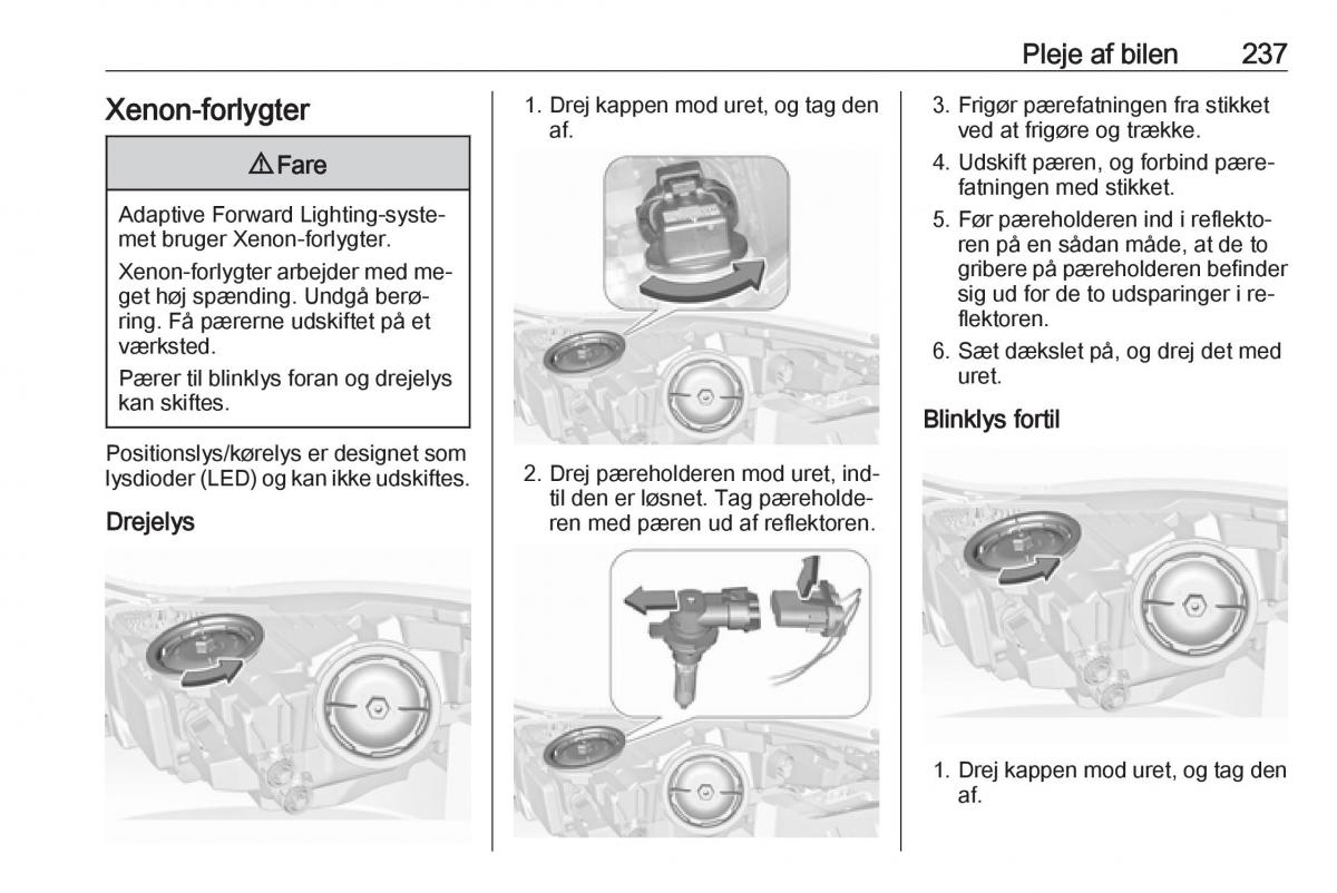 Opel Insignia A Bilens instruktionsbog / page 239