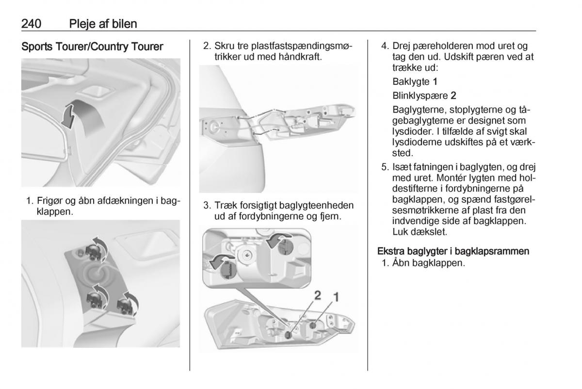 Opel Insignia A Bilens instruktionsbog / page 242