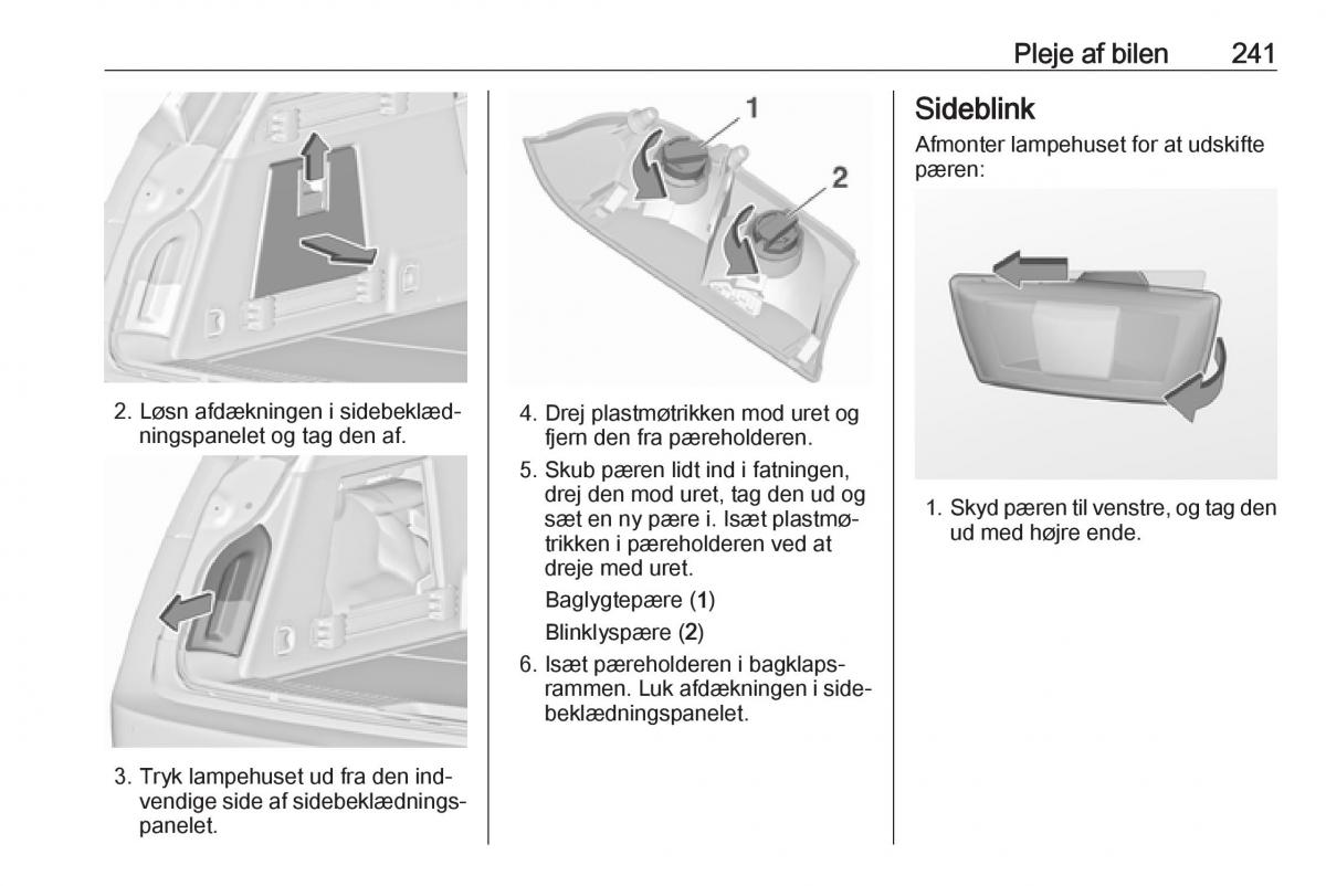 Opel Insignia A Bilens instruktionsbog / page 243