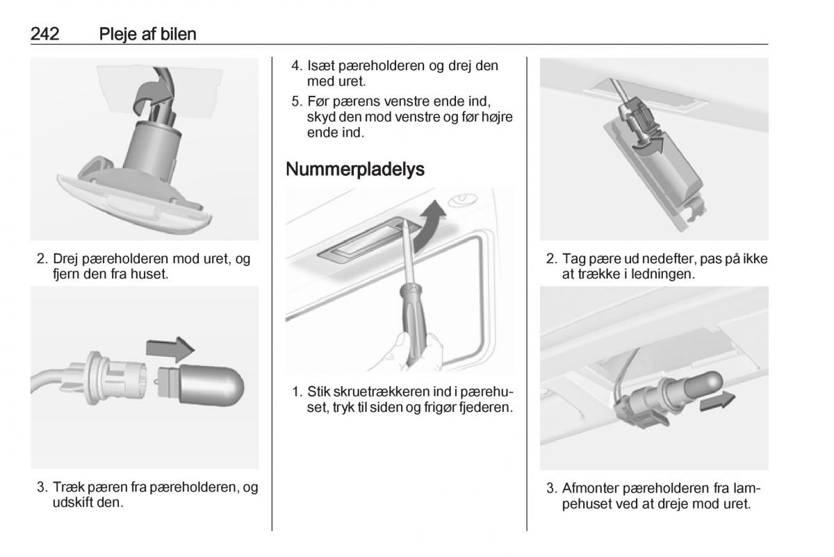 Opel Insignia A Bilens instruktionsbog / page 244