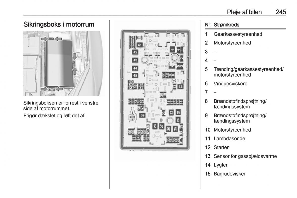 Opel Insignia A Bilens instruktionsbog / page 247