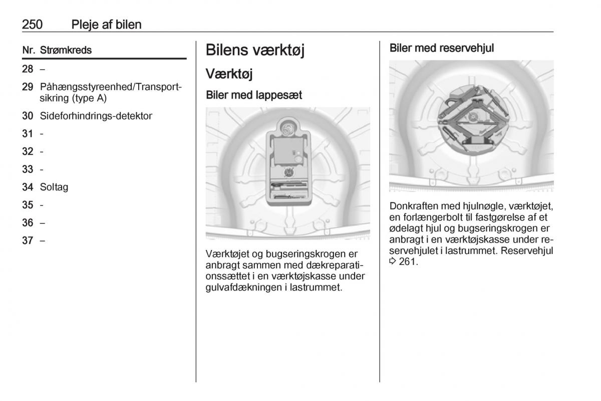 Opel Insignia A Bilens instruktionsbog / page 252