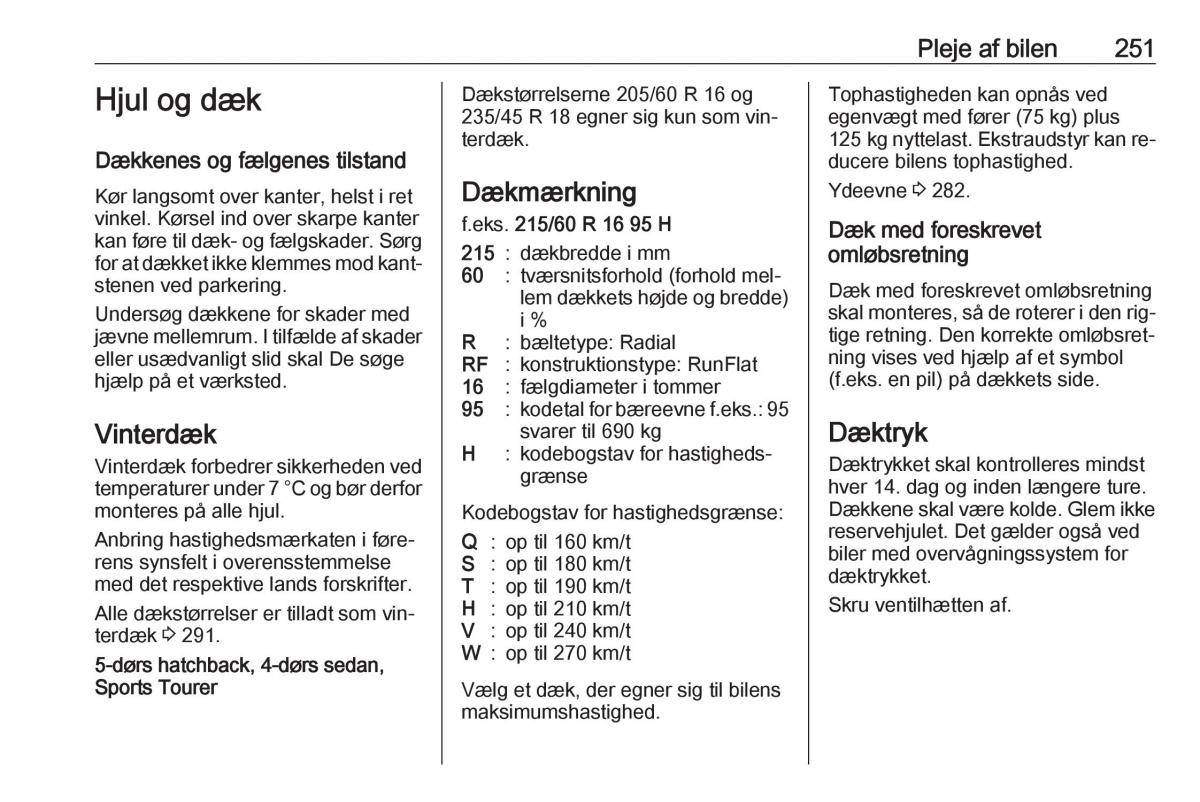 Opel Insignia A Bilens instruktionsbog / page 253