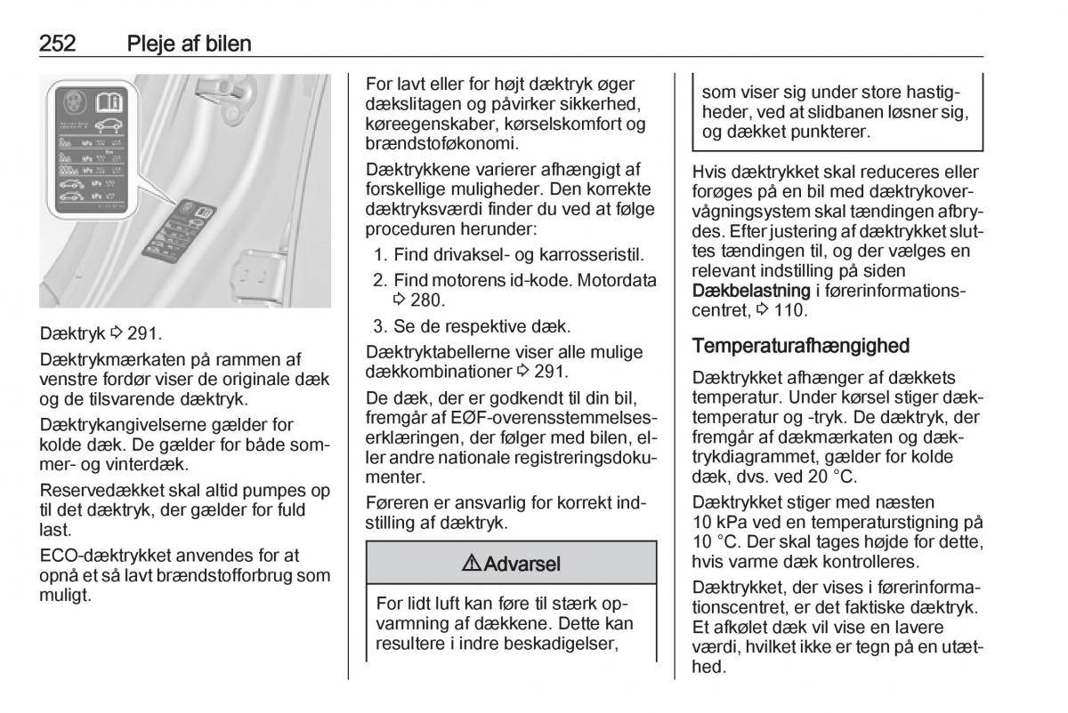 Opel Insignia A Bilens instruktionsbog / page 254