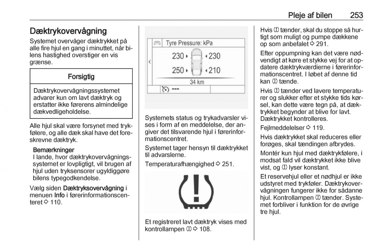 Opel Insignia A Bilens instruktionsbog / page 255