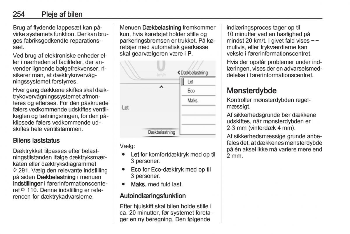 Opel Insignia A Bilens instruktionsbog / page 256