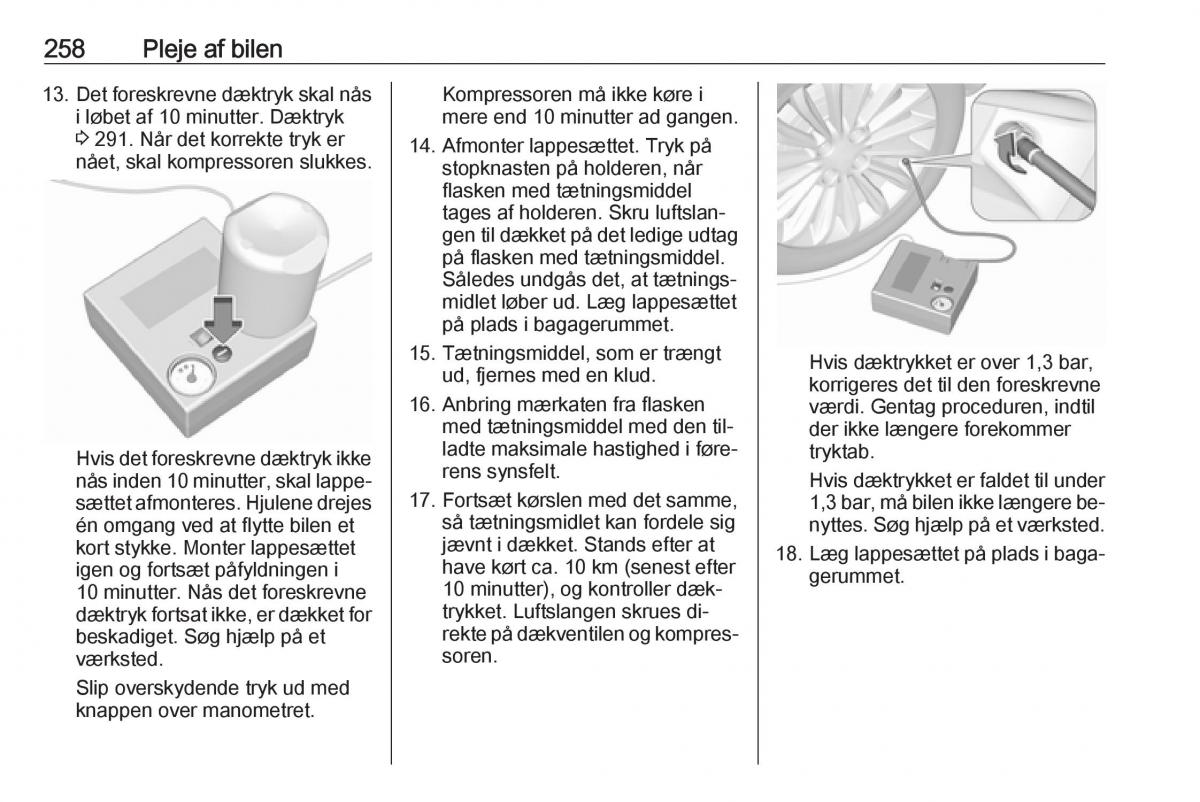 Opel Insignia A Bilens instruktionsbog / page 260