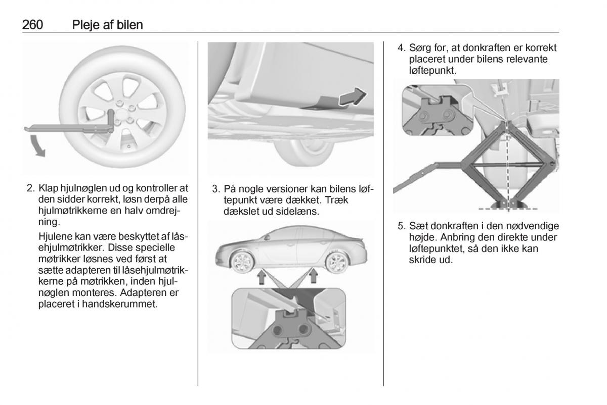 Opel Insignia A Bilens instruktionsbog / page 262