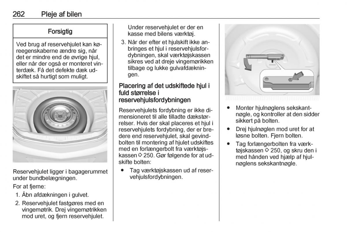 Opel Insignia A Bilens instruktionsbog / page 264