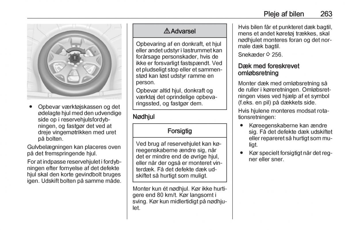 Opel Insignia A Bilens instruktionsbog / page 265