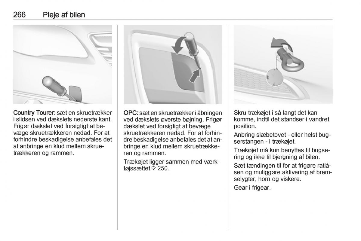 Opel Insignia A Bilens instruktionsbog / page 268