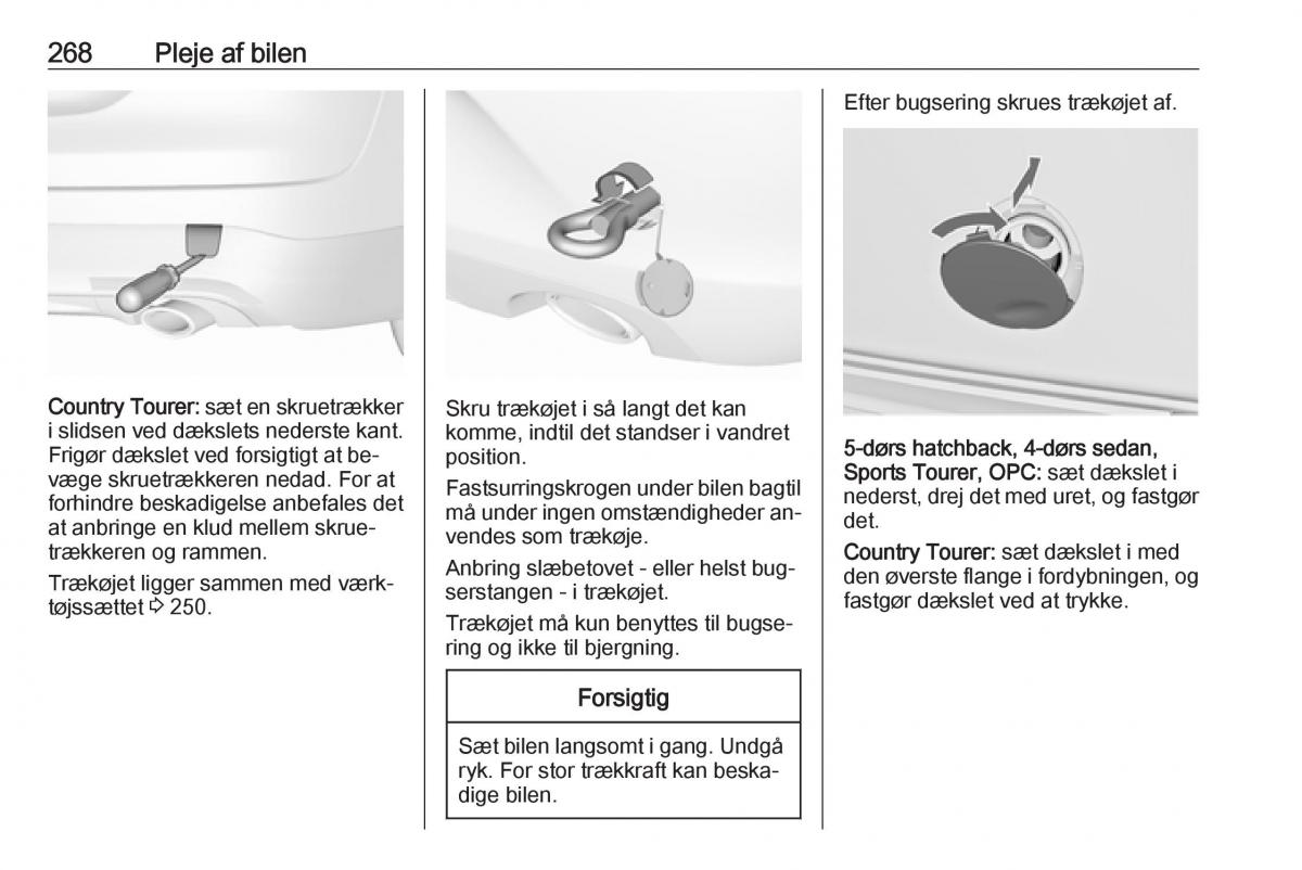 Opel Insignia A Bilens instruktionsbog / page 270