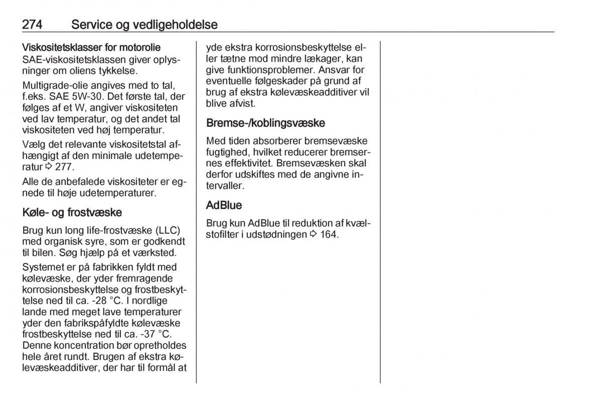 Opel Insignia A Bilens instruktionsbog / page 276