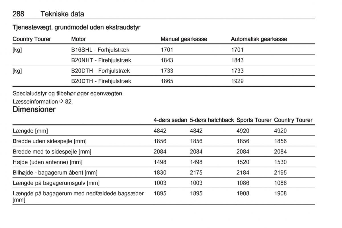 Opel Insignia A Bilens instruktionsbog / page 290