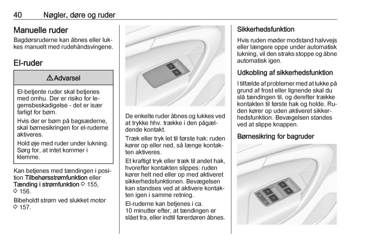 Opel Insignia A Bilens instruktionsbog / page 42