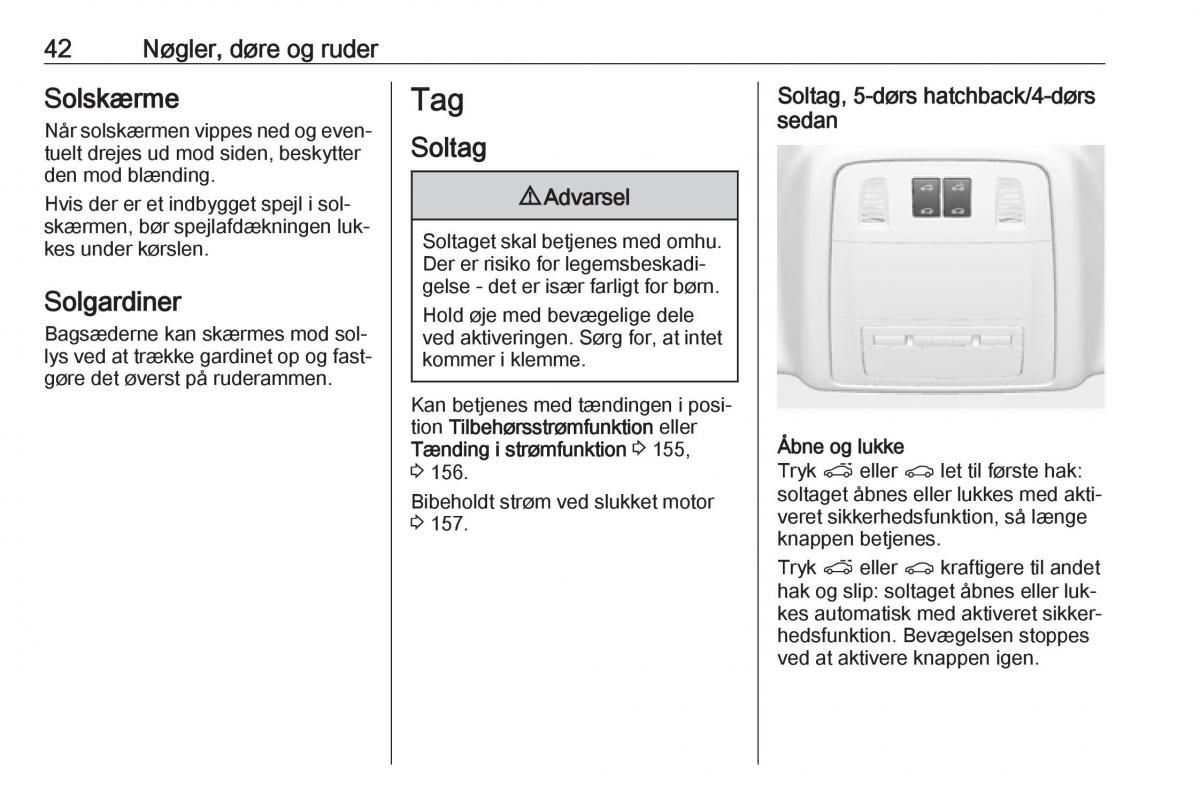 Opel Insignia A Bilens instruktionsbog / page 44