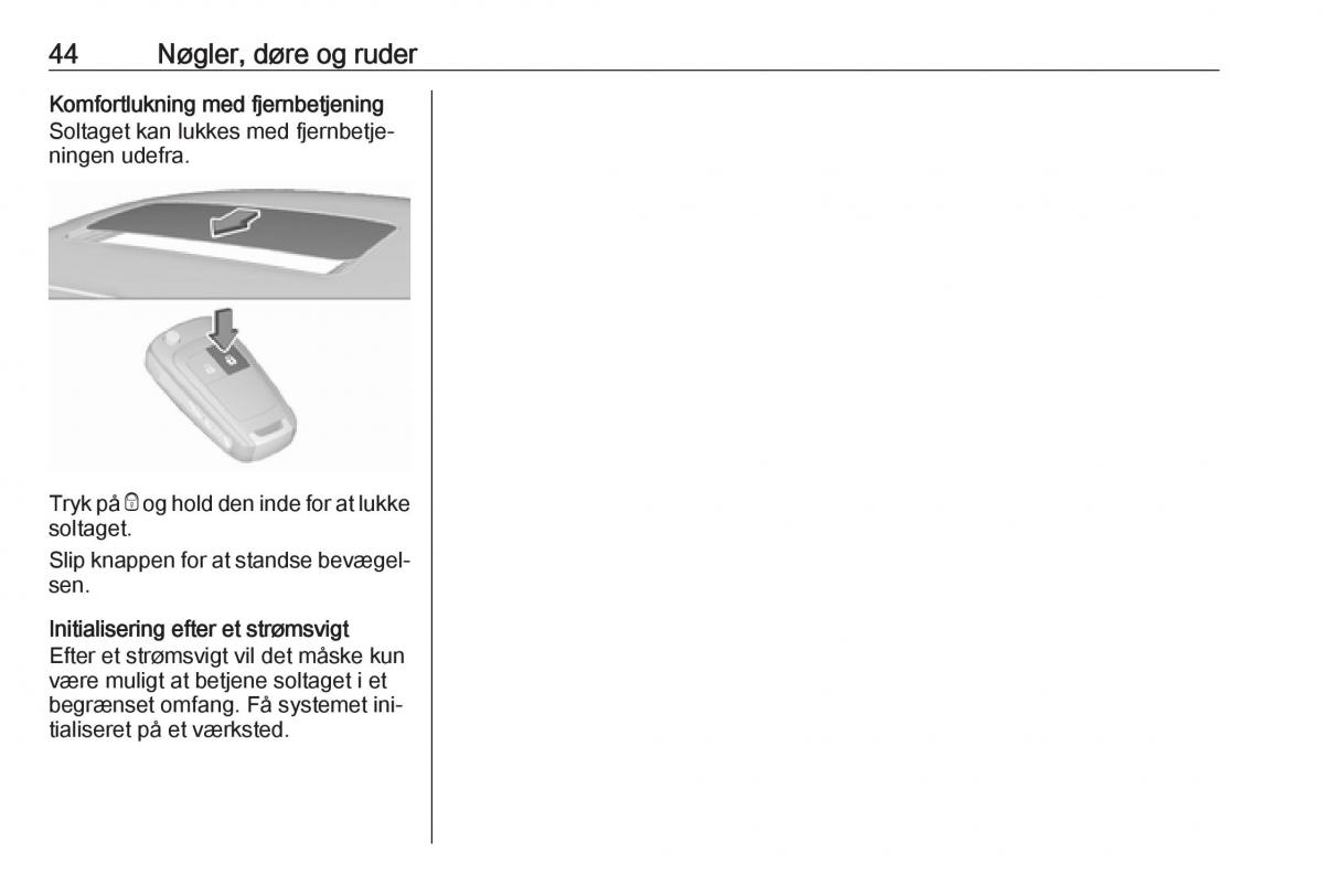 Opel Insignia A Bilens instruktionsbog / page 46