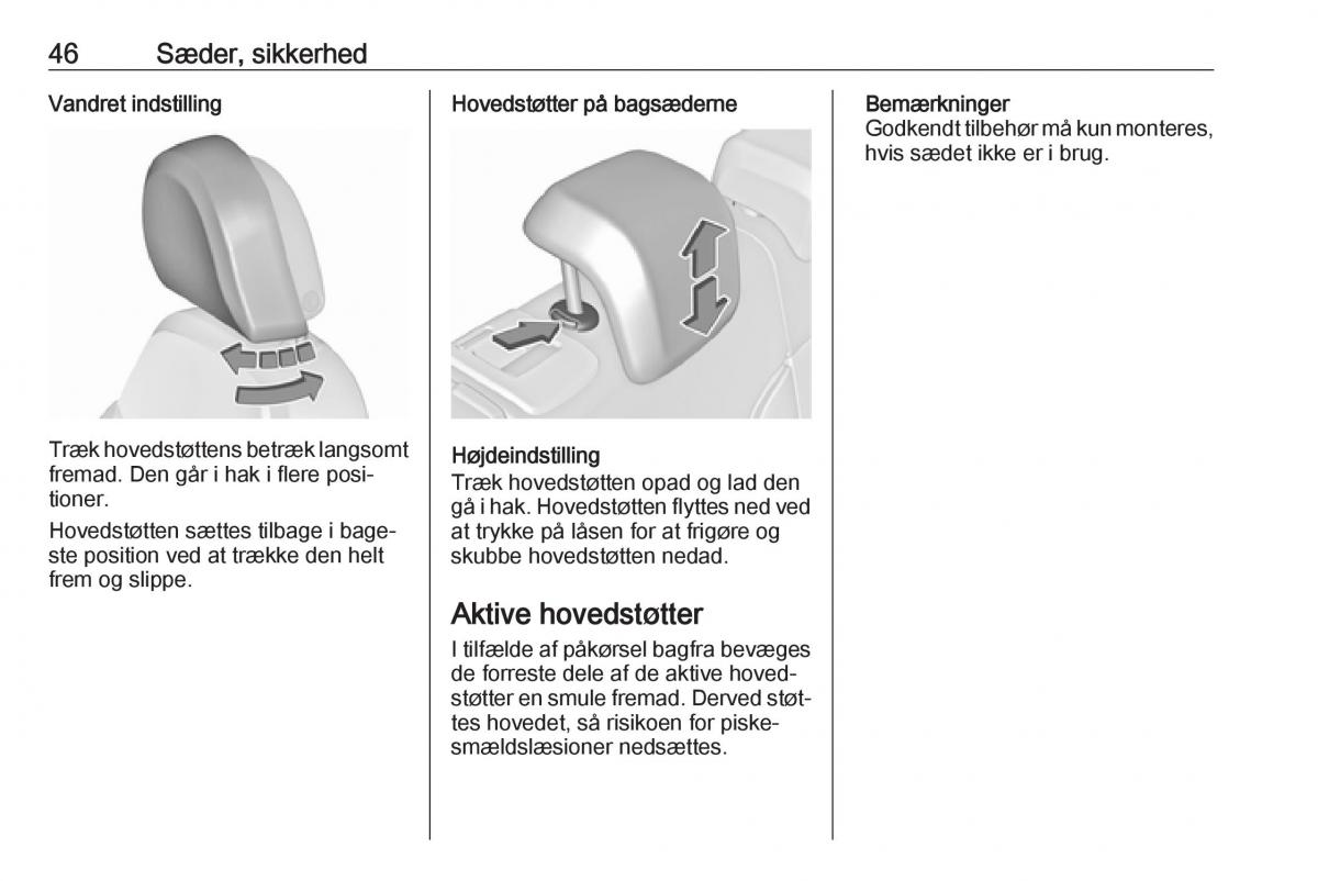 Opel Insignia A Bilens instruktionsbog / page 48