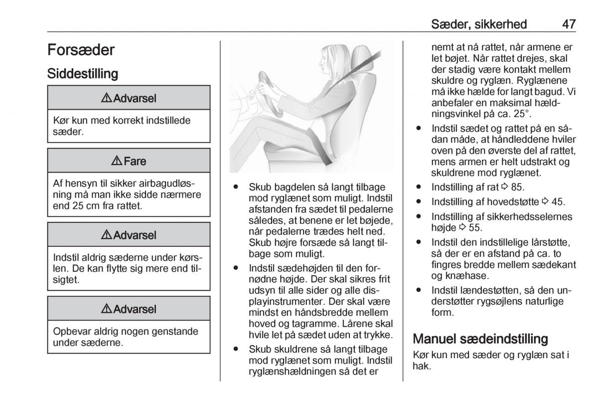 Opel Insignia A Bilens instruktionsbog / page 49