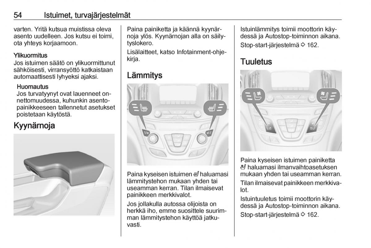 Opel Insignia A omistajan kasikirja / page 56