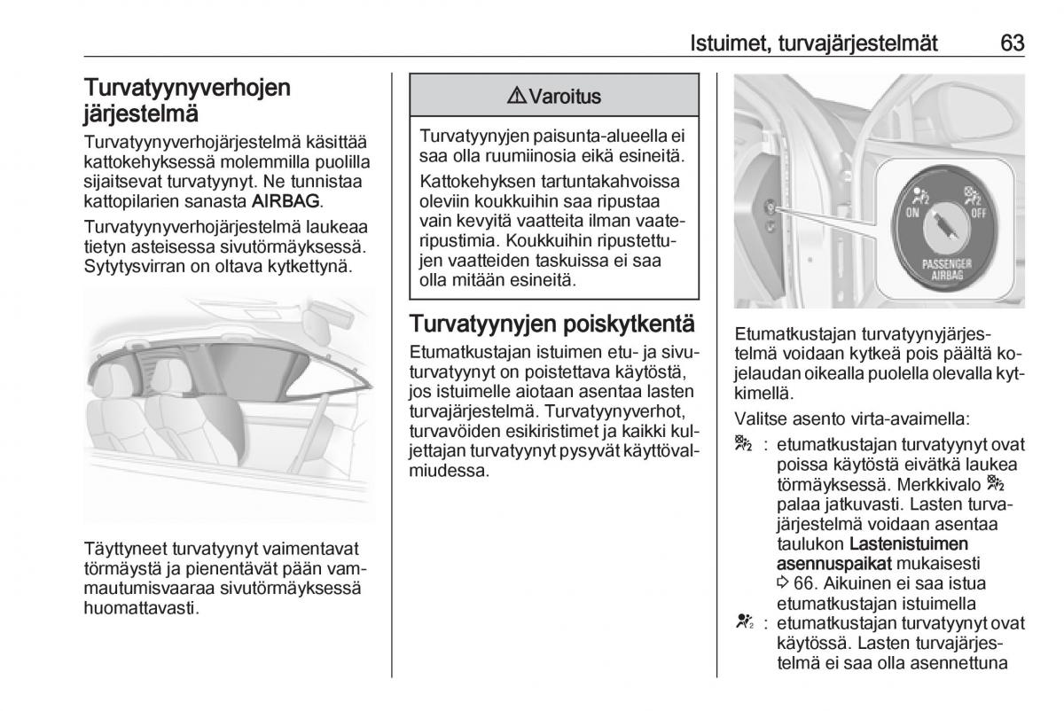 Opel Insignia A omistajan kasikirja / page 65