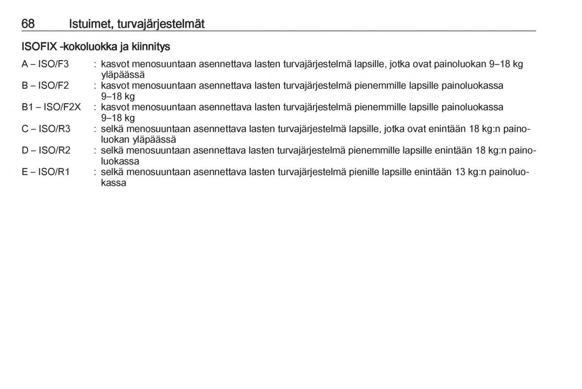 Opel Insignia A omistajan kasikirja / page 70