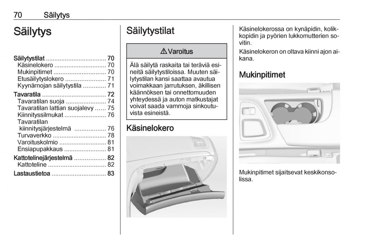 Opel Insignia A omistajan kasikirja / page 72